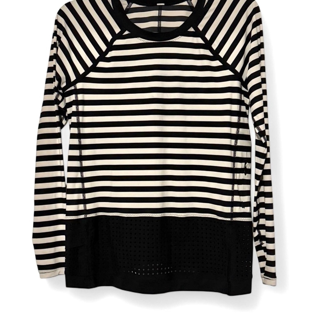 LULULEMON Striped Long Sleeve Top Size 6 EUC